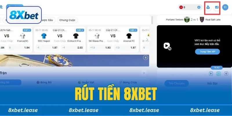 Hướng dẫn rút tiền 8xbet nhanh chóng, đảm bảo thành công 100%